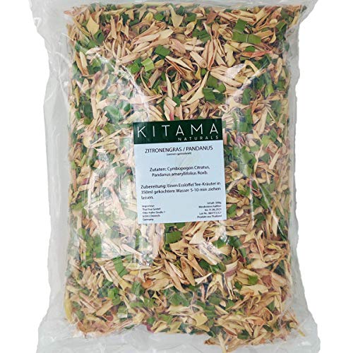 Zitronengras Tee mit Pandanus 500g sonnengetrocknet aus Thailand Wellness-Tee zum Relaxen und Entspannen - Leicht spritziger Zitronengeschmack gepaart mit der Süße von Pandanus Blättern Cover