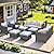 ovios Patio Furniture Set, 8 Pieces Outdoor Wicker Sofa Couch with Chairs, Ottomans and Comfy Cushions, All Weather High Back Rattan Conversation Set, Grey