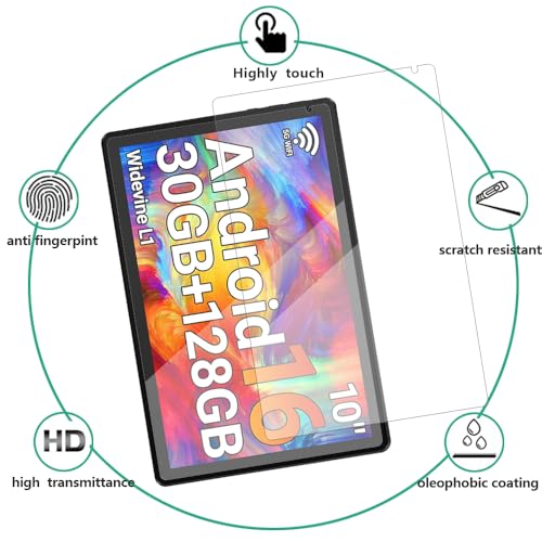 Protector de vidrio templado para tablet 10 pulg 2 pzas miniatura 6