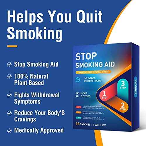  56 Patches Smoking Aid Stop Smoking Patch Step 1 Step 2 and Step 3 - Best Anti-Smoking Stickers for Quitting Smoking 21
