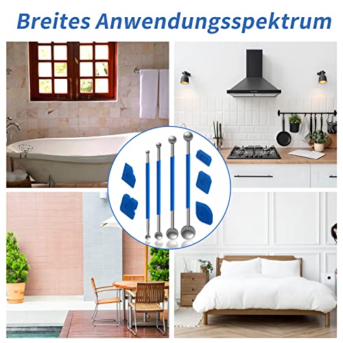 9 Stück Werkzeug Schaber Kit Fugenglätter Set, 4 Stück Metallkugel Abzieher und 5 Stück Silikon Fugenglätter, Silikonfugen abzieher Caulking Werkzeug Kit Fugenglätter Set Für Badezimmer, Küchenfliesen