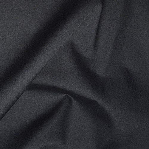 Image of M Fabrics Pure Cotton Lining Cloth Material 40 Inches Width Black Solid Unstitched Fabric for Dresses Tops Blouses Sewing Crafting 5 Meters