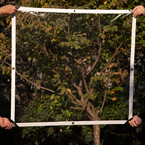Bâche en PVC souple transparente imperméable 1,8x2m avec œillets 1,6cm - 5