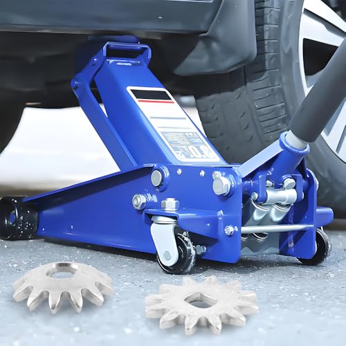 Image of 3 Ton Horizontal Hydraulic Jack Gear Repair Parts 2 Pack Metal Jack Gear Accessories with Handle Grip Replacement for Car Floor Jack