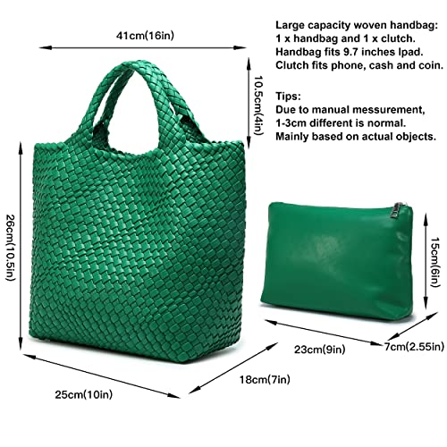 Image of Vegan Leather Purses for Women, Handmade Purses and Handbags Summer Beach Travel Tote Shoulder Bag | WOVEN