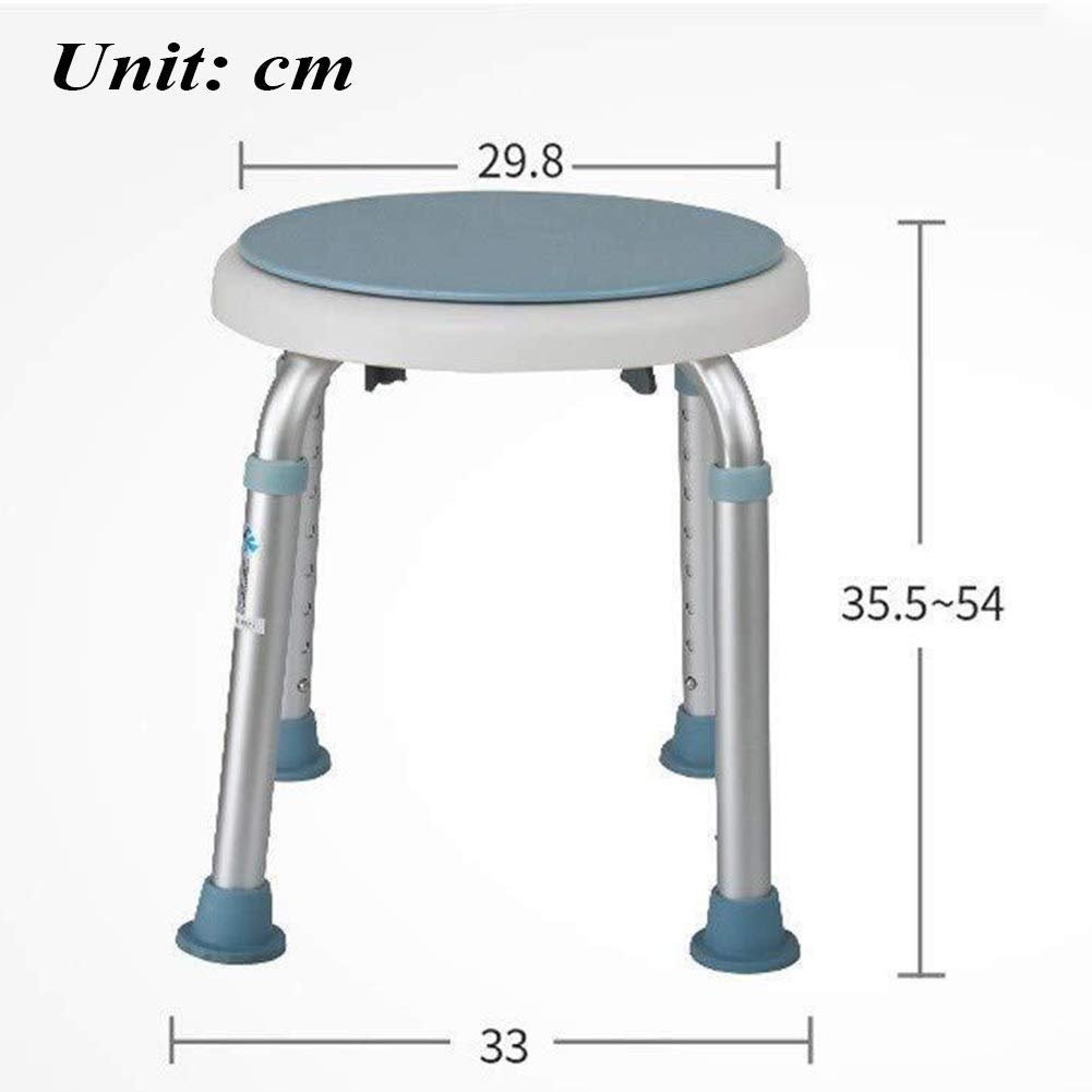 Taburete de Ducha Antideslizante Giratorio Asiento de bañera Redondo Ajustable en Altura Adulto Niño Embarazada Niño Cambio de casa Silla de Zapatos Taburete de Ducha Simple Puede