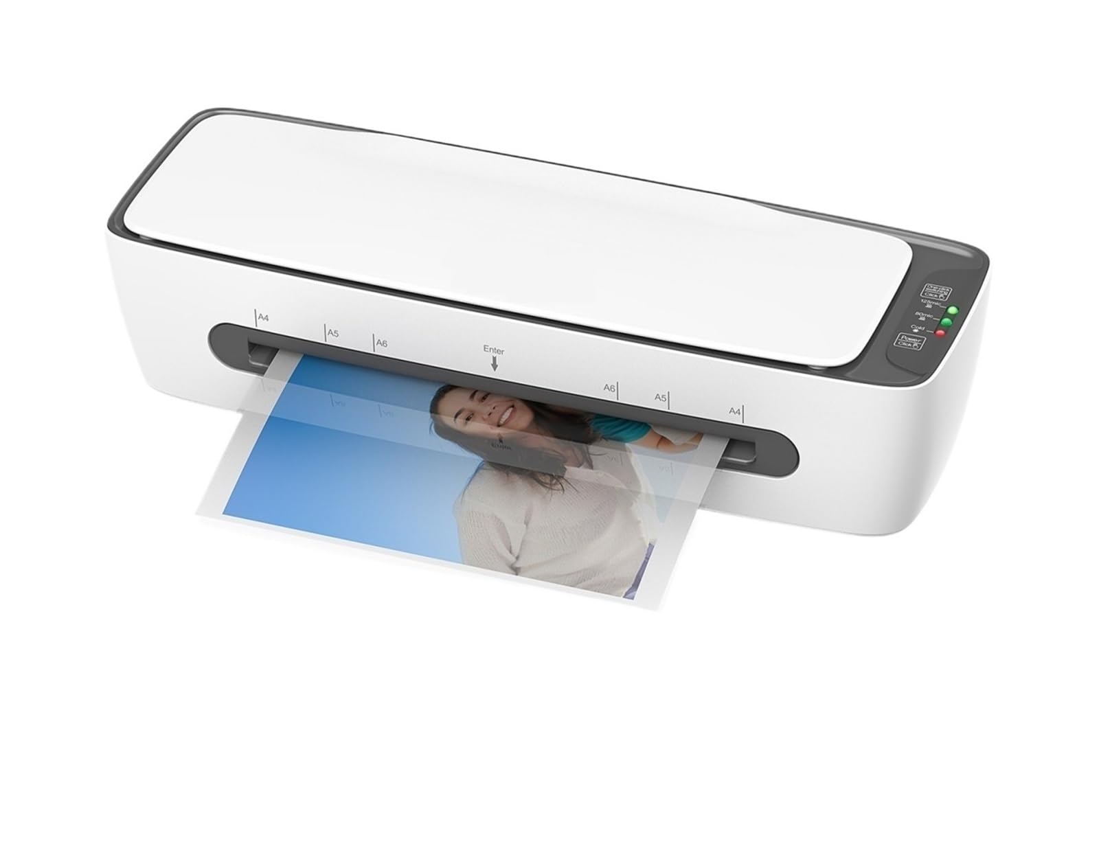 ZKLGS Laminator Machine, Desktop Laminator Machine Set Multifunctional Hot/Cold Lamination With Paper Cutter Trimmer Rounder Hole Puncher For A4/A5/A6 for Home & Office Use