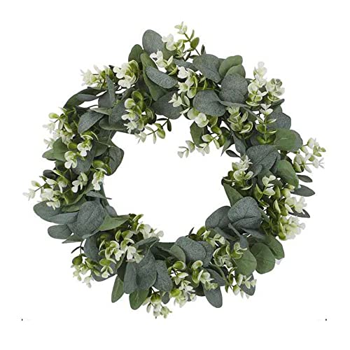 Artificial Topiary Wreath Eucalyptus Leaf Door Hanging Garland Wedding Decor 13" #TOP1