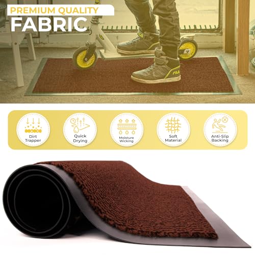 BLADO Washable Door Mats, Non-Slip Heavy Duty Doormats, Stylish Large Rubber Mat - Image 4