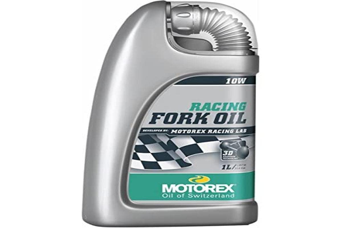 SHIMANO MOTOREX Racing Fork Oil 10W Susp. Botella 1l, Horquilla Adultos Unisex, (multicolor), ÚNICA