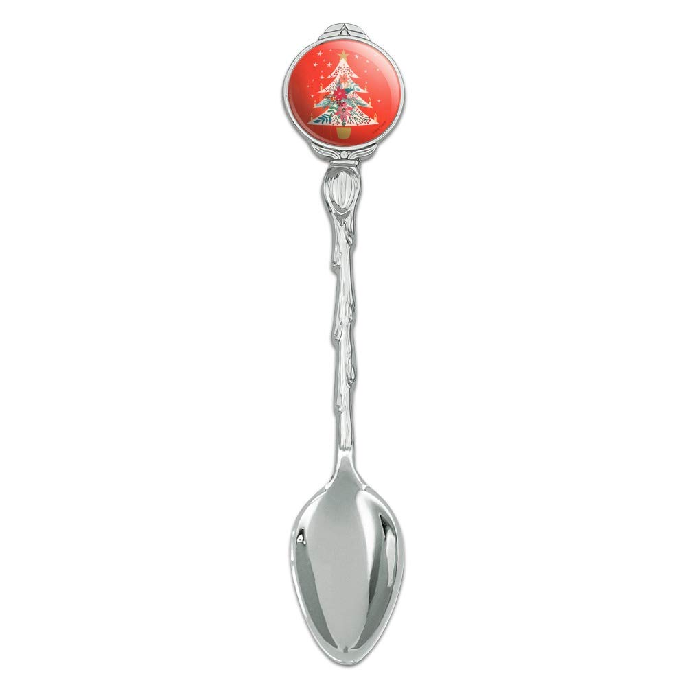Christmas Tree with Candles Novelty Collectible Demitasse Tea Coffee Spoon