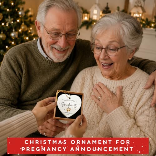 Grandparents Gifts - Pregnancy Announcement Ornament for New Grandparents - Image 3