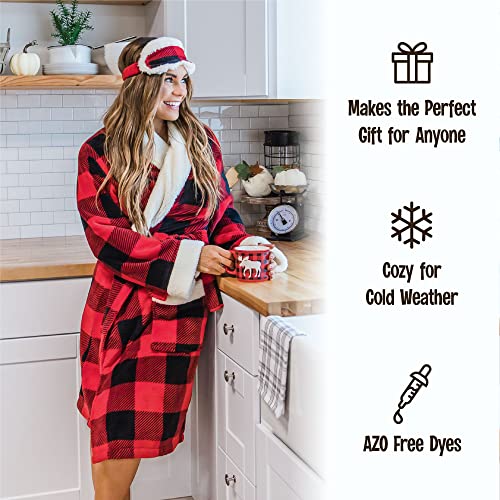 Lazy One Moose Plaid Ultra-Cozy Bathrobes For Women (L/Xl) #TOP5