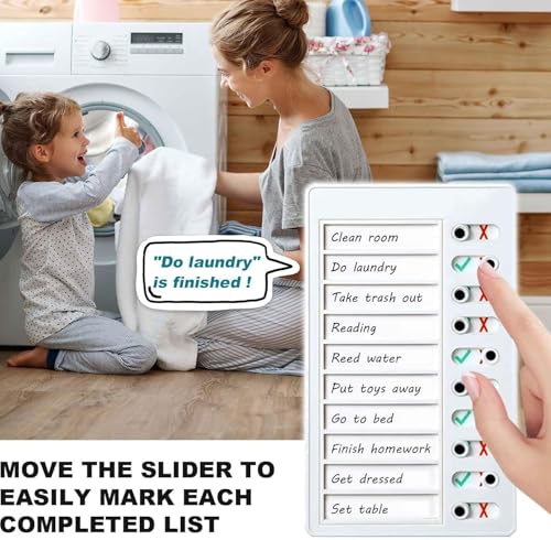 3 Stück Checklisten-Tafel Aufgabenliste zum Aufkleben, BetterJonny Memo Checklist Boards To Do List Chart mit 20 Trocken Löschen Papier & 6 Acrylkleber für Effizientes Aufgabenmanagement und Planung