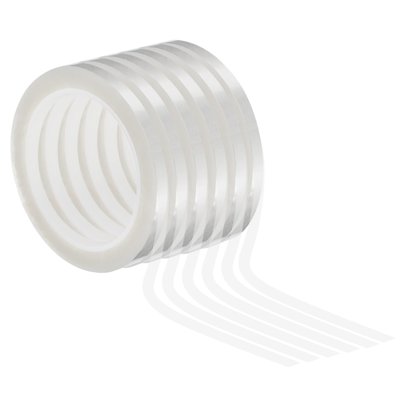 PATIKIL 1/4" Whiteboard Tape, 6 Pack Thin Dry Erase Tape for Graphic Chart Marking DIY Art Transparent