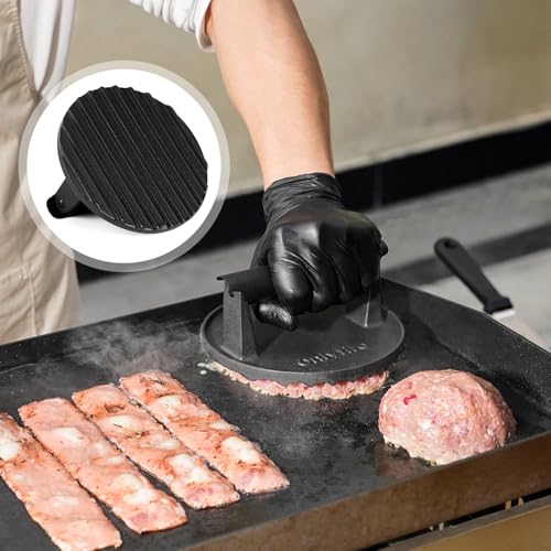 Utensilios BBQ con prensa, espátulas y pinzas para parrilla miniatura 4