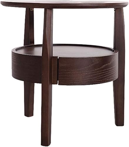 FZZDP - Mesita de noche con cajón de almacenamiento de tela mesa de madera de pino para dormitorio estudio y moda color D