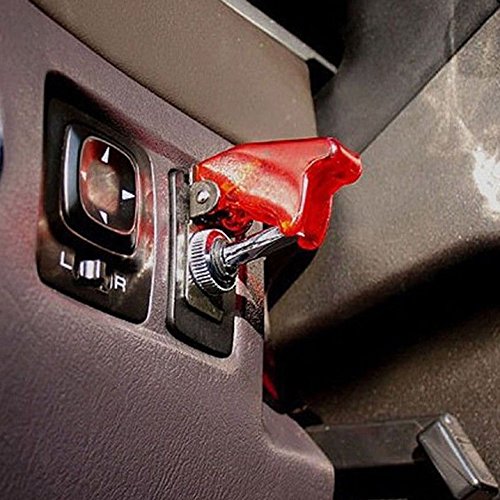 Automotive 12V Electric Cooling Fan Red LED Rocker Manual Toggle Switch Complete Wiring Kit for Car Truck Van
