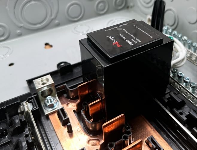 Whole House Surge Protection Device,120/240V Split Phase 3W(L1,L2,N), 50KA(Surge Capacity per Phase),Plug-on SPD