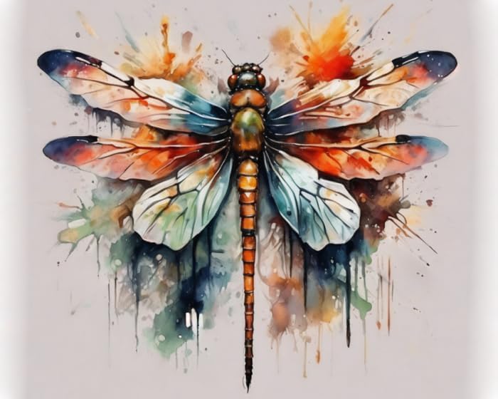 ZMHZMY Paint by Numbers Kit for Adults Dragonfly,Home Decor Digital Oil Painting Art Piece,40x50cm,No Frame