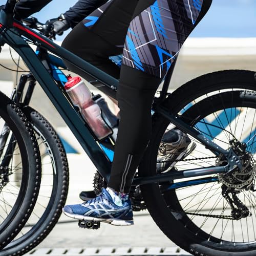 Geyoga 2 pares de calças masculinas acolchoadas 4D para bicicleta de estrada leggings longas para ci