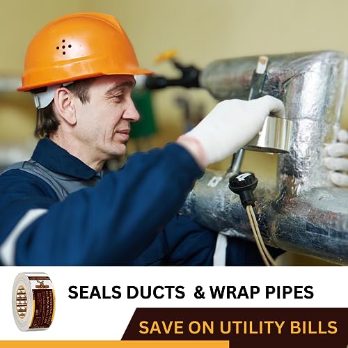 Buck Aluminum Foil Tape – 3 Inch x 216ft (72 yd), 3.6 Mil – HVAC Tape for Ductwork, AC, Dryer Vents & Insulation – Silver Foil Tape for Metal Repair, Exhaust Sealing & Air Conditioning (1 Pack)