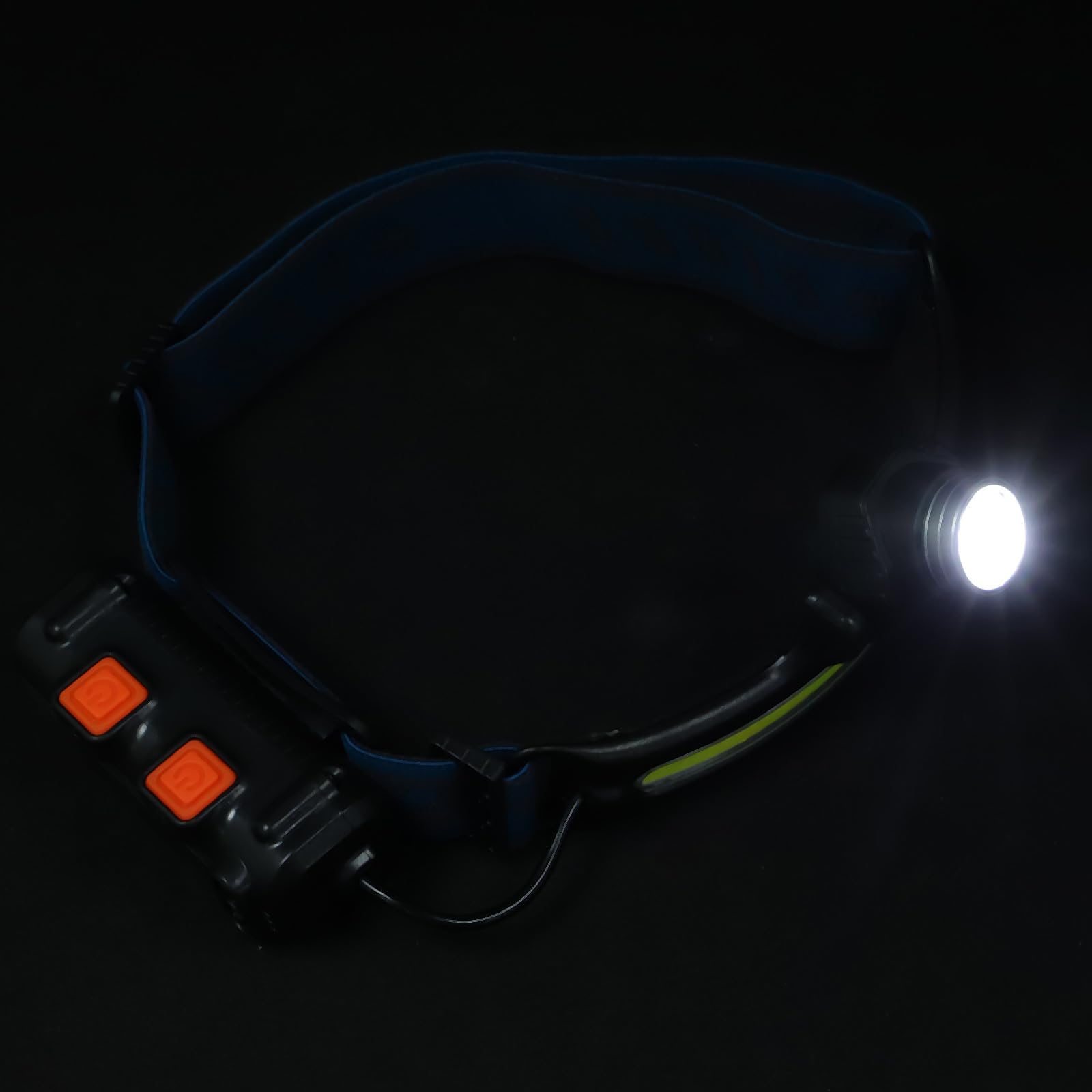 Linterna frontal LED recargable de ABS y PC con sensor para camping 8