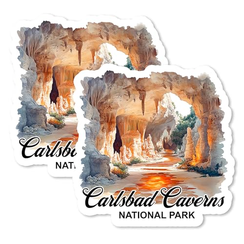 Carlsbad Caverns National Park New Mexico Magnet 4 inch 2 Pack Vinyl for Souvenir Gift Refrigerator Fridge Dishwasher ID44999