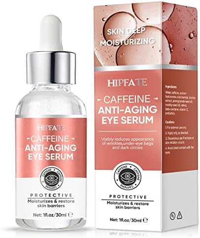 Eye Cream, Caffeine Eye Serum for Fades Dark Circles and Puffiness, Under Eye Cream with 5% Caffeine, Anti Aging Wrinkles, Eye Bags, and Fine Lines, Caffeine Eye Cream, 30ml