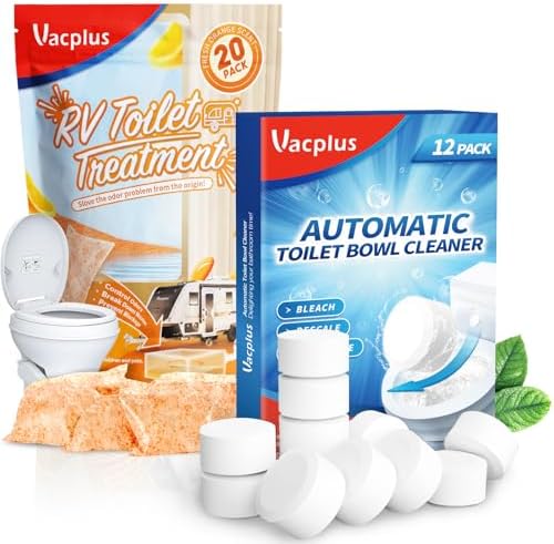 Amazon.com: Vacplus RV Toilet Treatment, 20 Pack+Automatic Toilet Bowl ...