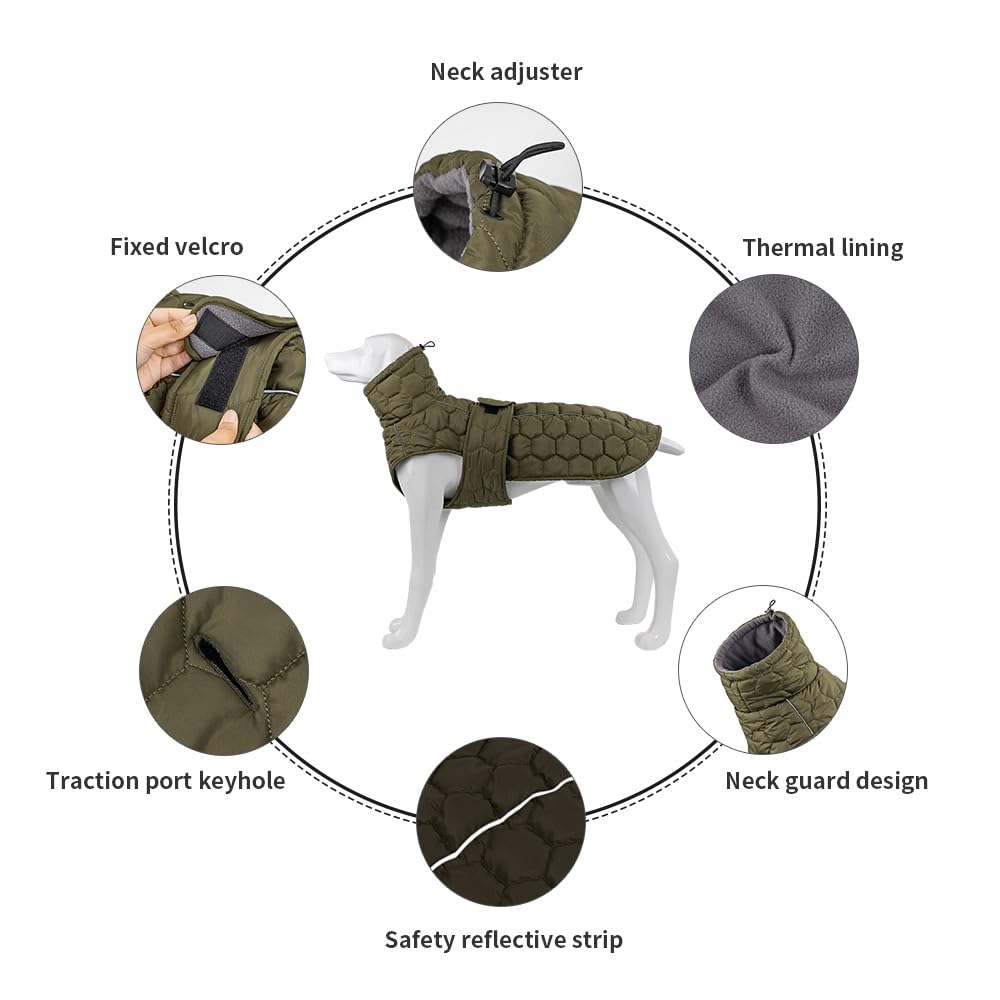Urban Paws Collective® Luxury Waterproof Dog Coat, Reflective, Thermal, Adjustable Winter Jacket - Image 4