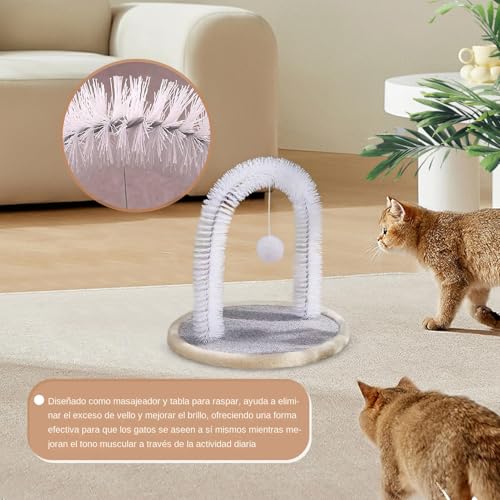 Accesorios para mascotas relajantes como el cepillo autolimpiador y masajeador 2