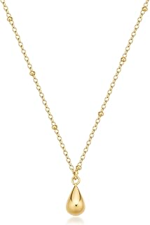 Brosway Perfect Halskette für Damen aus 316L Edelstahl mit 14K-vergoldeter-PVD-Beschichtung mit Tropfen-Anhänger Länge: 45cm, BPC10