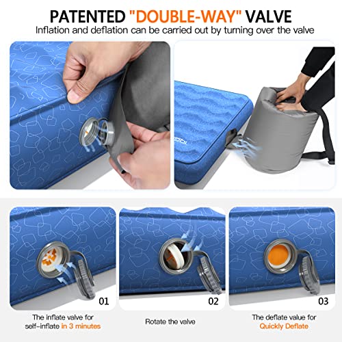 Togogym Self Inflating Sleeping Pad Camping Mattress With Inner Foam, Built-In Pump For Camping, Home & Guests - Luxury Soft Camping Pad For All Season #TOP3