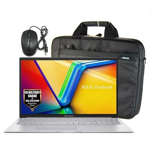 ASUS Vivobook 17 X1704ZA 17.3 Full HD Laptop with Bag & Mouse (Intel Pentium 8505, 8GB RAM, 512GB SSD, Windows 11 Home)