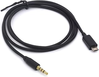 Tomost Micro USB to 3.5mm Audio Output Cable - Gold Plated 4 Pole 3.5mm Male to Micro B Male Car Aux Audio Extension Cord For Android(1M/3.3Ft)
