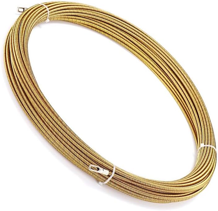 Fish Tape Wire Puller 3mm Metal Guide Device Nylon Electric Cable Push Pullers 5 To 30 Meter Fish Tape Wire Golden Wall Thread Lead Wire Puller Electrical Fish Tape (20M)