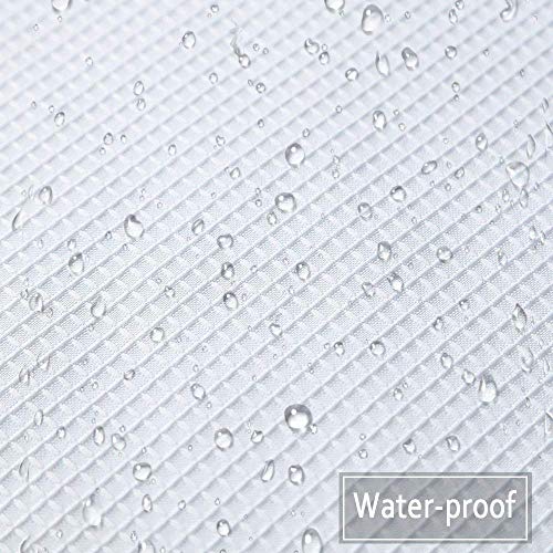 Tier Curtains,Waffle Weave Textured Short Curtains for Bathroom Waterproof Window Covering Kitchen Cafe Curtains - 30