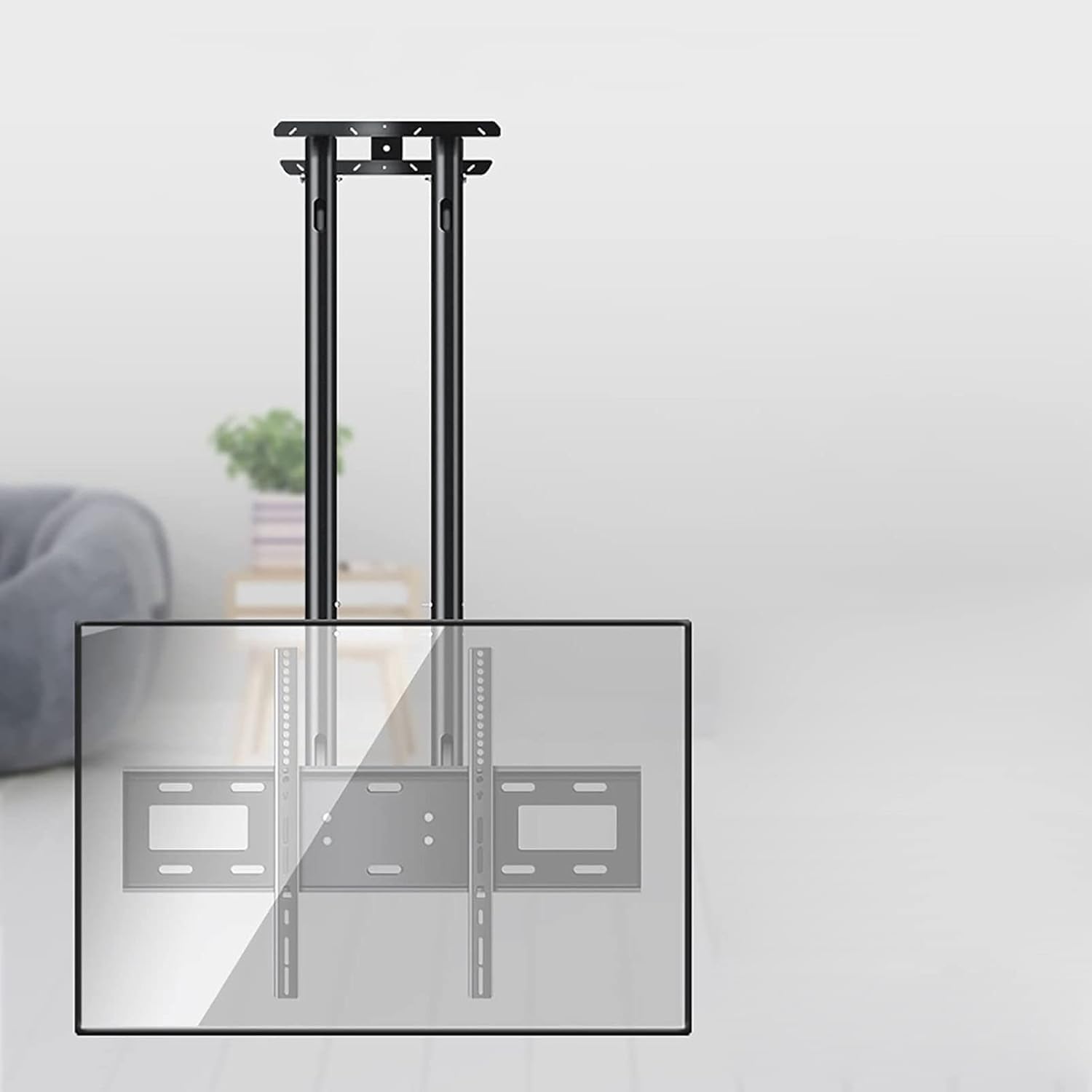 Support de montage au plafond pour téléviseur de grande taille inclinable 37 à 80 pouces