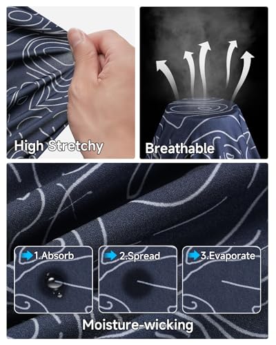 Mens Golf Shirt Short Sleeve Dry Fit Moisture Wicking Performance Collared Funny Print Golf Polo Shirts for Men3