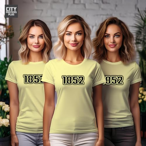 T-shirt 1852 de qualité supérieure jaune beurre S