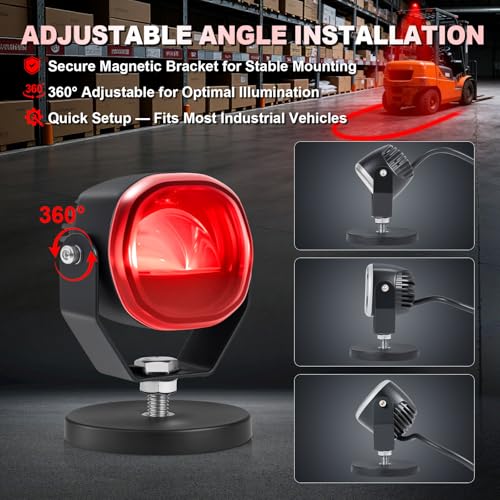 Lampe de sécurité à arc boîtier aluminium et ligne rouge LED - 4