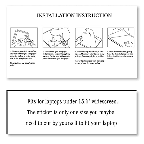 Artso Laptop Skin Sticker Decal, 12" 13" 13.3" 14" 15" 15.4" 15.6 Inch Laptop Universal Netbook Pc Notebook Vinyl Reusable Skin Sticker Cover Art Case Protector Personalized, Grey Marble #TOP5