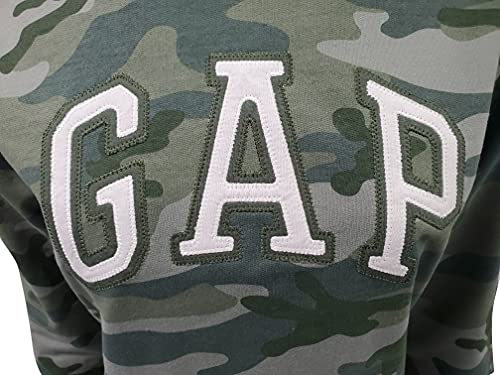 Gap Factory Womens Fleece Arch Logo Pullover Hoodie (Medium, Camo Green (White Logo)) #TOP2