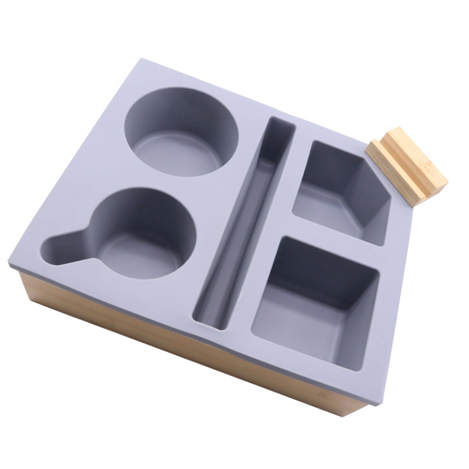 Plateau en silicone antidérapant avec porte-gobelet