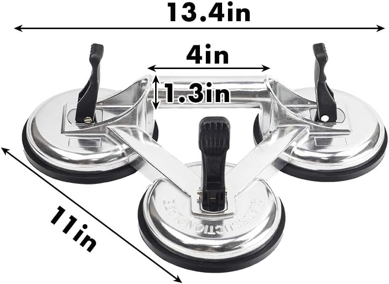 DIY Crafts Pack of 1 Pc, Orange # 1, Triple Claw Car Dent Puller Sucker Vacuum Suction Cup Tile Extractor Floor Sucker Remove Dent(Pack of 1 Pc, Orange # 1) 3