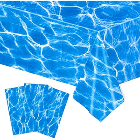 Kesfey Ocean Wave Party Tablecloths Set Cover