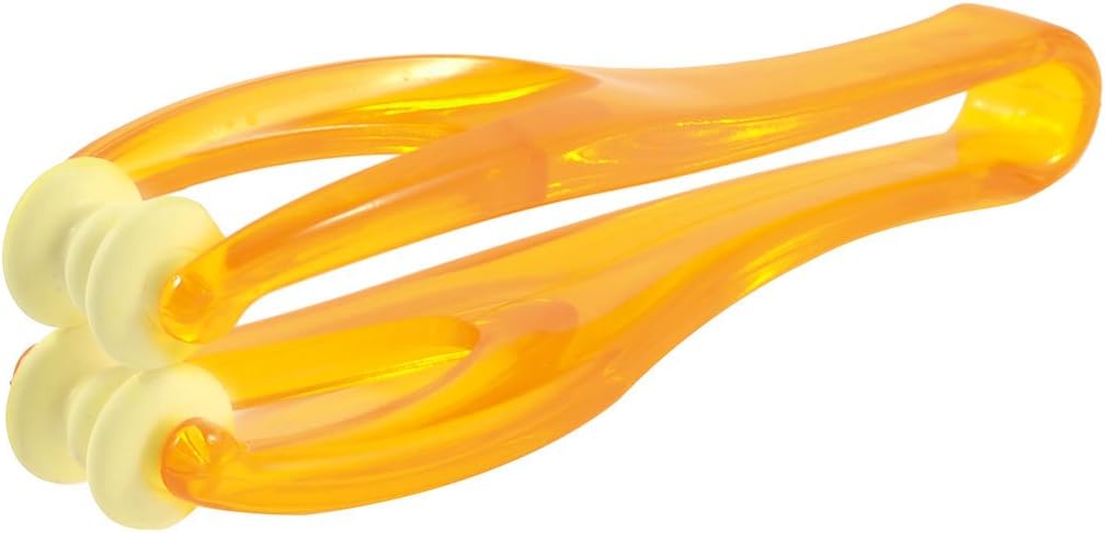 MACHEE Home Clear Orange Double Rubber Roller Massage Joints Finger Massager