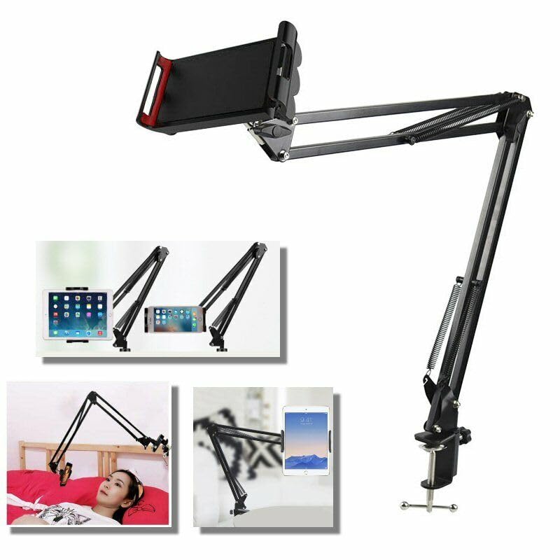 TJOM Foldable Cell Phone Tablet Arm Mount for Desk & Bedside, Adjustable Long Arm Tablet Stand for All 4-12.9 inch Smartphones & Tablets Clamp Clip for Apple iPhone/ipad Mini/ipad Air/Galaxy (B09T217V7F) Amazon Price History, Amazon Price Tracker