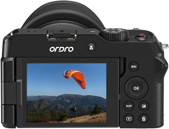 Ordro D130 5K Digital Camera for Photography | 56MP Autofocus Vlogging Camera | 18X Zoom Digital Camera | 270°Flip Screen 2.8" | Compact Travel Cameras for Beginners | App WiFi Control